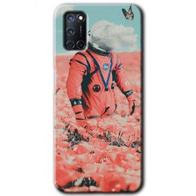 Oppo A52 Uzay Bahçesi Baskılı Uyumlu Silikon Kılıf