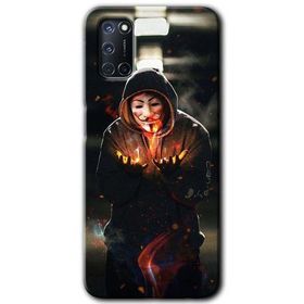 Oppo A52 V for Fire Baskılı Uyumlu Silikon Kılıf