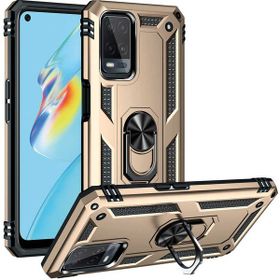 Oppo A54 Gold Kılıf Zırhlı Standlı Mıknatıslı Tank Kapak