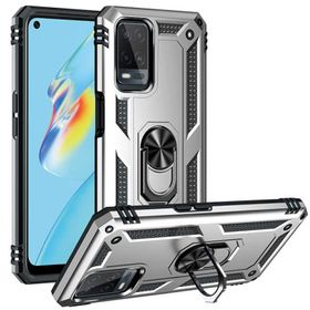 Oppo A54 Gri Kılıf Zırhlı Standlı Mıknatıslı Tank Kapak