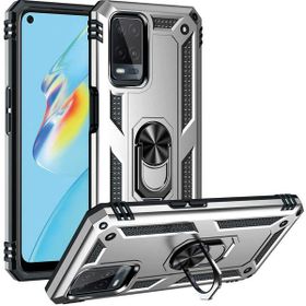 Oppo A54 Gri Kılıf Zırhlı Standlı Mıknatıslı Tank Kapak