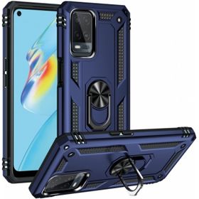Oppo A54 Lacivert Kılıf Zırhlı Standlı Mıknatıslı Tank Kapak