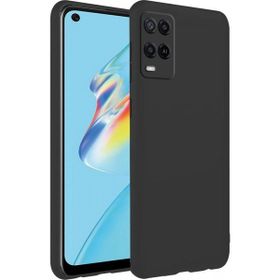 Oppo A54 Siyah Kılıf Silikon Sürgülü Lens Korumalı Buzlu Şeffaf