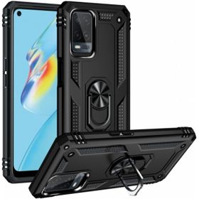 Oppo A54 Siyah Kılıf Zırhlı Standlı Mıknatıslı Tank Kapak