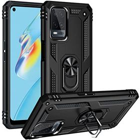 Oppo A54 Siyah Kılıf Zırhlı Standlı Mıknatıslı Tank Kapak