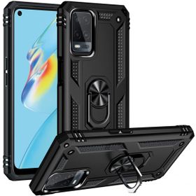 Oppo A54 Siyah Kılıf Zırhlı Standlı Mıknatıslı Tank Kapak
