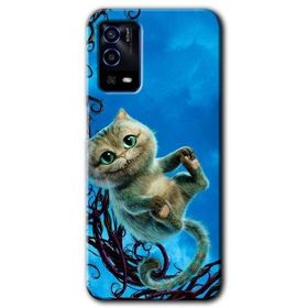 Oppo A55 Çılgın Kedi Baskılı Uyumlu Silikon Kılıf