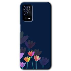 Oppo A55 Çizim Çiçekleri Baskılı Uyumlu Silikon Kılıf