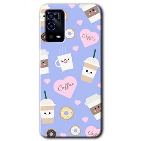 Oppo A55 Coffee Cake Baskılı Uyumlu Silikon Kılıf