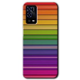 Oppo A55 Colorful Lines Baskılı Uyumlu Silikon Kılıf