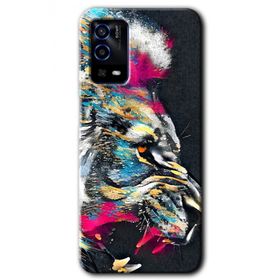 Oppo A55 Colorfull Aslan Baskılı Uyumlu Silikon Kılıf