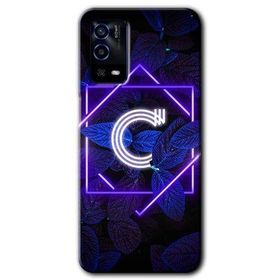 Oppo A55 Dark Neon Yaprak Ç Harfi Baskılı Uyumlu Silikon Kılıf