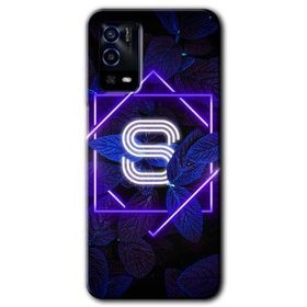 Oppo A55 Dark Neon Yaprak Ş Harfi Baskılı Uyumlu Silikon Kılıf