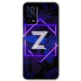 Oppo A55 Dark Neon Yaprak Z Harfi Baskılı Uyumlu Silikon Kılıf