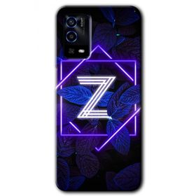 Oppo A55 Dark Neon Yaprak Z Harfi Baskılı Uyumlu Silikon Kılıf