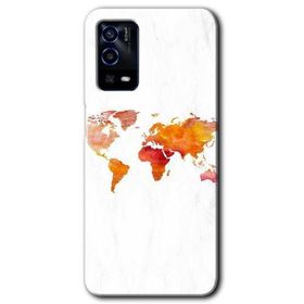 Oppo A55 Dünya Haritası Baskılı Uyumlu Silikon Kılıf
