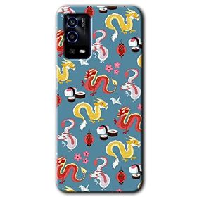 Oppo A55 Funky Dragon Baskılı Uyumlu Silikon Kılıf