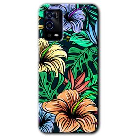 Oppo A55 Hibiscus Flowers Baskılı Uyumlu Silikon Kılıf