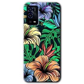Oppo A55 Hibiscus Flowers Baskılı Uyumlu Silikon Kılıf