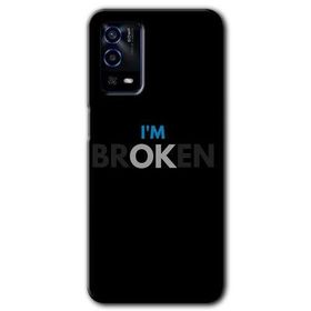 Oppo A55 Im Broken Baskılı Uyumlu Silikon Kılıf