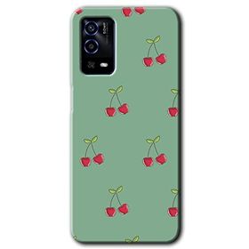 Oppo A55 Kiraz Berry Baskılı Uyumlu Silikon Kılıf