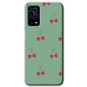 Oppo A55 Kiraz Berry Baskılı Uyumlu Silikon Kılıf