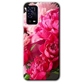 Oppo A55 Kırmızı Beyaz Gül Baskılı Uyumlu Silikon Kılıf