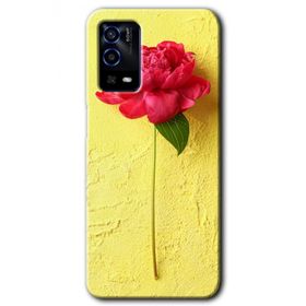 Oppo A55 Kırmızı Gül Baskılı Uyumlu Silikon Kılıf