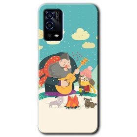 Oppo A55 Kış Pikniği Baskılı Uyumlu Silikon Kılıf