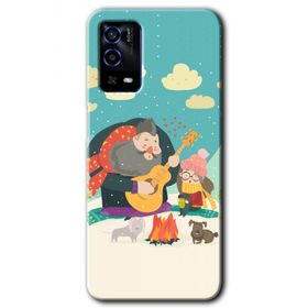Oppo A55 Kış Pikniği Baskılı Uyumlu Silikon Kılıf