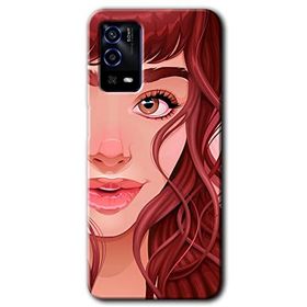 Oppo A55 Kızıl Kız Baskılı Uyumlu Silikon Kılıf