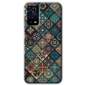 Oppo A55 Mandala Desen Baskılı Uyumlu Silikon Kılıf