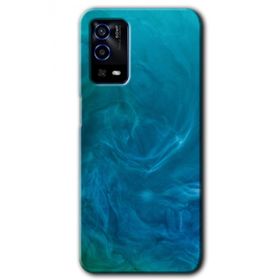 Oppo A55 Mavi Aura Baskılı Uyumlu Silikon Kılıf