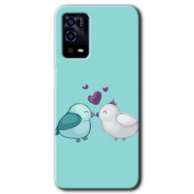 Oppo A55 Mutlu Kuşlar Baskılı Uyumlu Silikon Kılıf