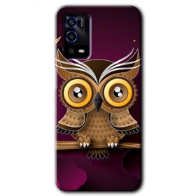 Oppo A55 Owl Bird Branch Baskılı Uyumlu Silikon Kılıf
