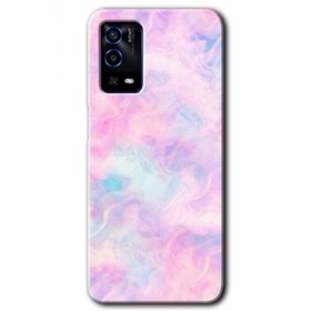 Oppo A55 Pembe Duman Baskılı Uyumlu Silikon Kılıf