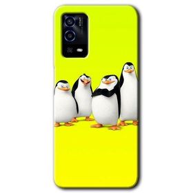 Oppo A55 Penguenler Baskılı Uyumlu Silikon Kılıf