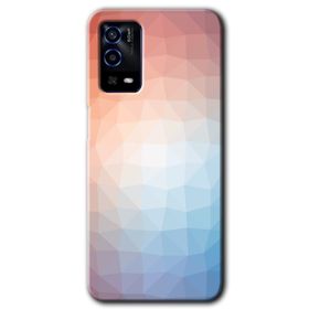 Oppo A55 Polygon Graident 3 Baskılı Uyumlu Silikon Kılıf