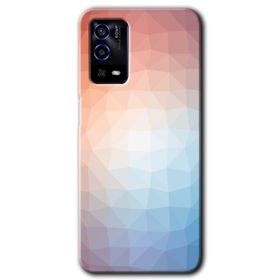Oppo A55 Polygon Graident 3 Baskılı Uyumlu Silikon Kılıf