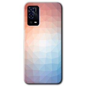 Oppo A55 Polygon Graident 3 Baskılı Uyumlu Silikon Kılıf