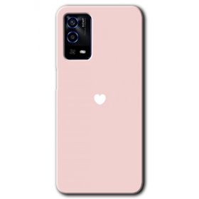 Oppo A55 Sade Kalp Baskılı Uyumlu Silikon Kılıf
