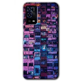 Oppo A55 Şehir Görünümü Baskılı Uyumlu Silikon Kılıf