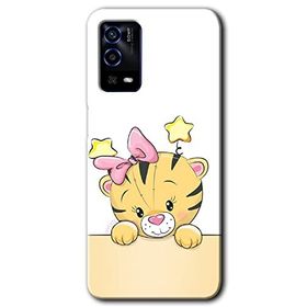 Oppo A55 Sevimli Kedi Baskılı Uyumlu Silikon Kılıf