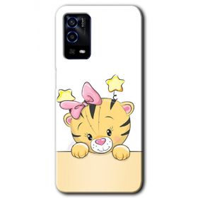 Oppo A55 Sevimli Kedi Baskılı Uyumlu Silikon Kılıf