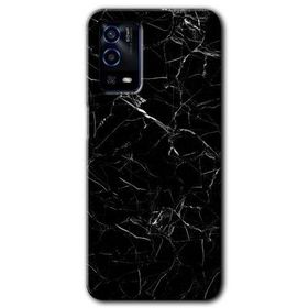 Oppo A55 Siyah Mermer Baskılı Uyumlu Silikon Kılıf