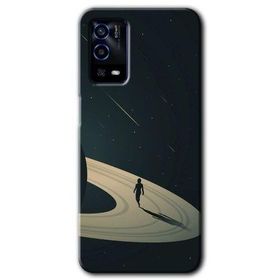 Oppo A55 Space Planet Baskılı Uyumlu Silikon Kılıf
