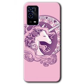 Oppo A55 Unicorn Pembe Baskılı Uyumlu Silikon Kılıf