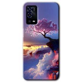 Oppo A55 Wash Red Wall Baskılı Uyumlu Silikon Kılıf