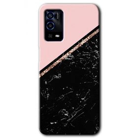 Oppo A55 Yarım Mermer Baskılı Uyumlu Silikon Kılıf