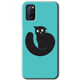 Oppo A72 Cat Vector Baskılı Uyumlu Silikon Kılıf